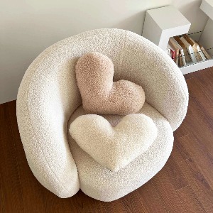 [Self-made] Heart wool microfiber cushion (including cotton)