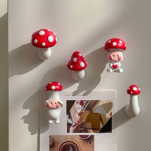 蘑菇精灵冰箱磁铁